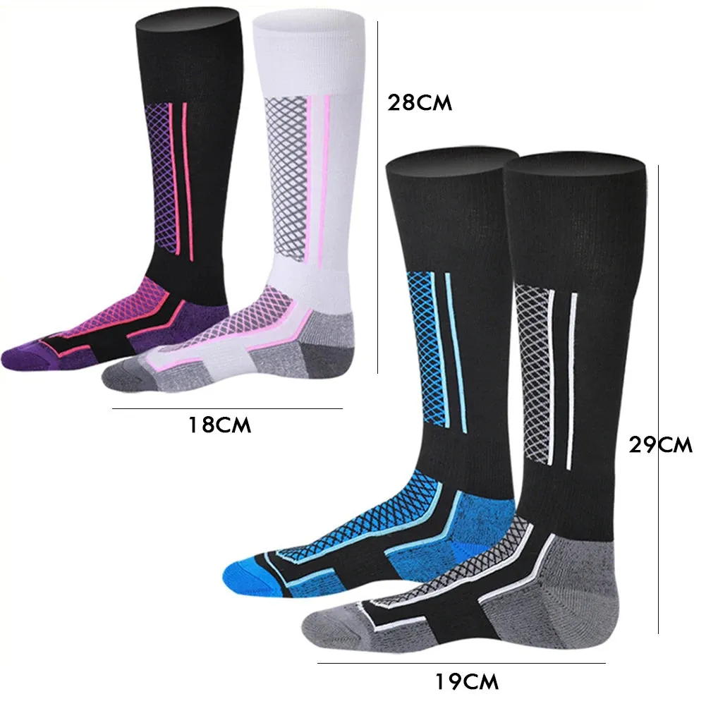 New Thick Cotton Ski Socks  Moisture-Absorbing Thermal Socks for Men & Women