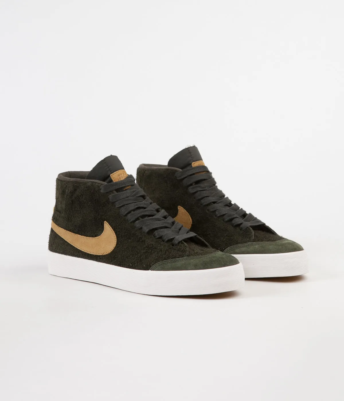 Nike SB Club 58 Blazer Mid QS Shoes - Sequoia / Flat Gold