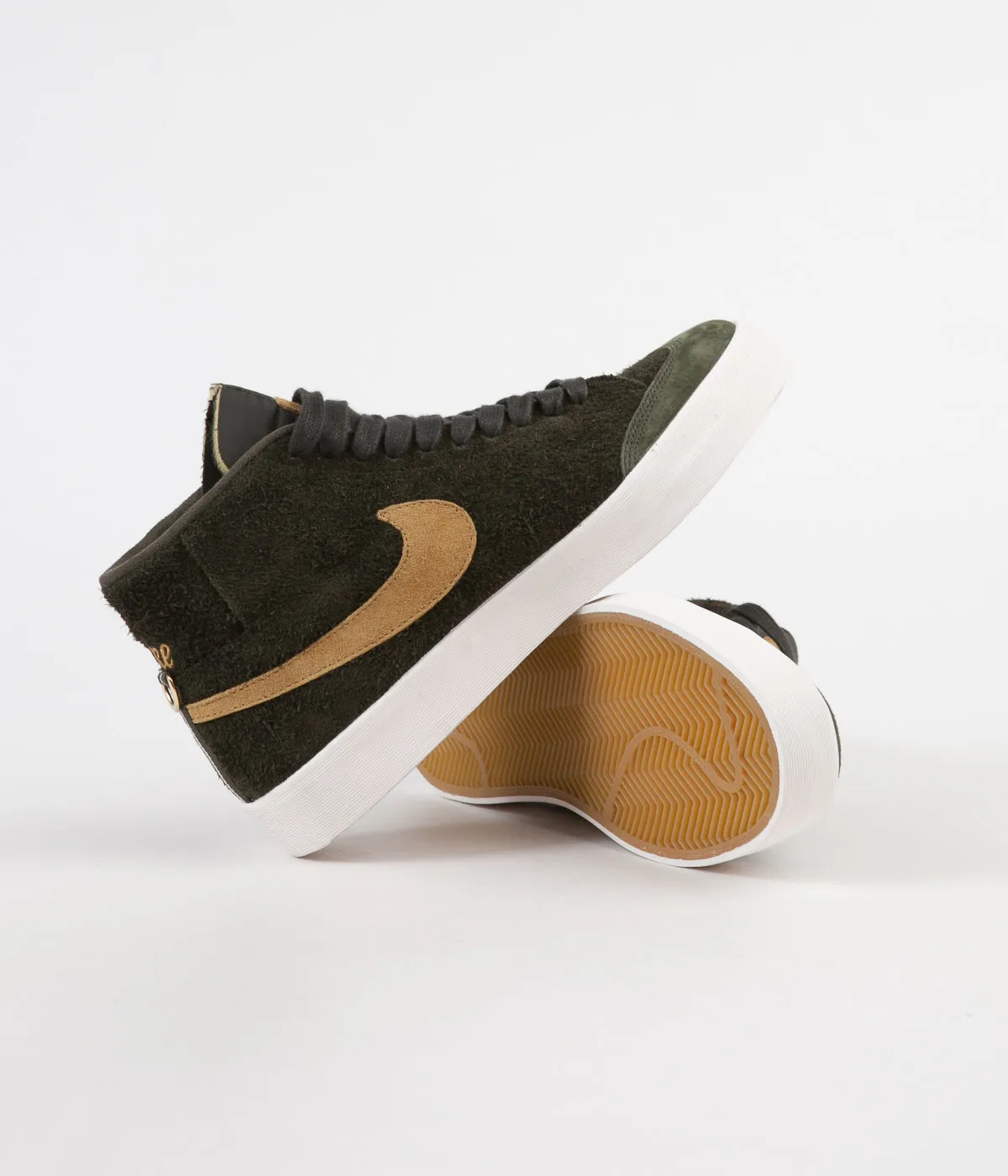 Nike SB Club 58 Blazer Mid QS Shoes - Sequoia / Flat Gold