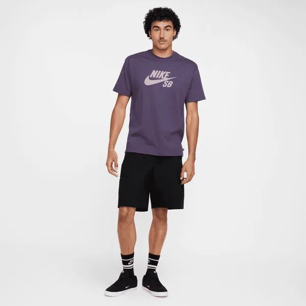 Nike SB Logo Skate Tee Purple Dark Raisin