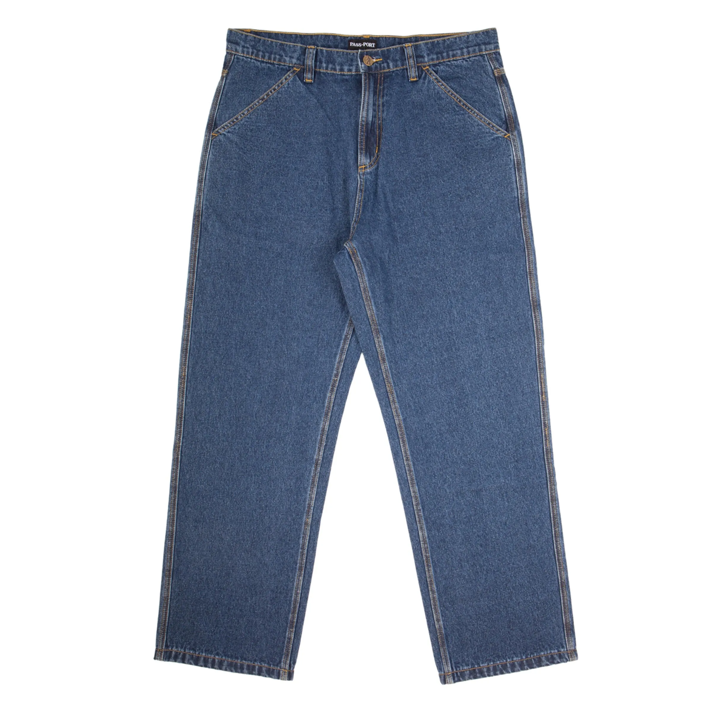 Pass-Port Workers Club Denim Jean: Washed Dark Indigo