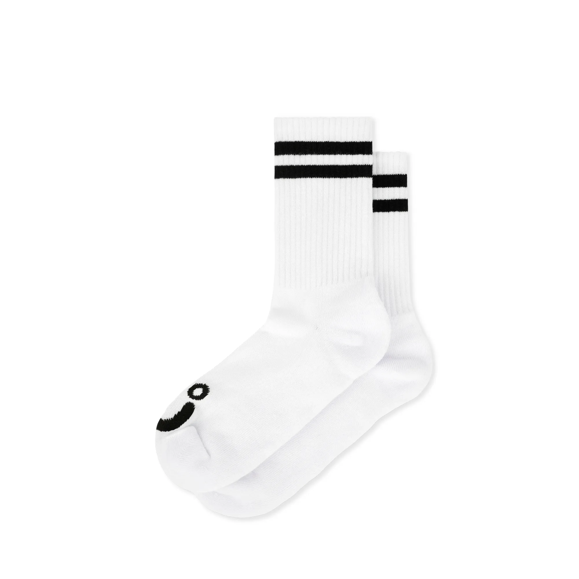 Polar Happy Sad Socks: White