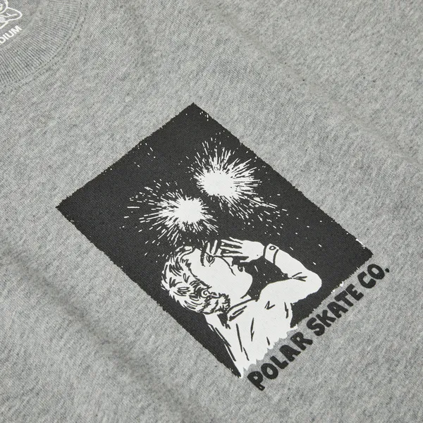 Polar Skate Fireworks T-Shirt - Heather Grey