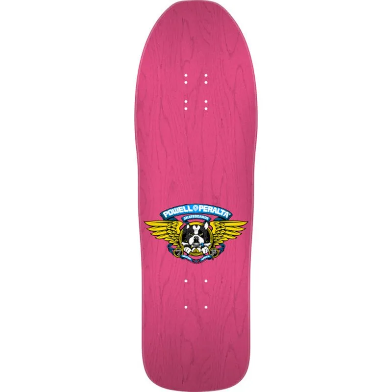 Powell Peralta 10" x 31.5" Frankie Hill Bull Dog Reissue Pink Stain Skateboard Deck