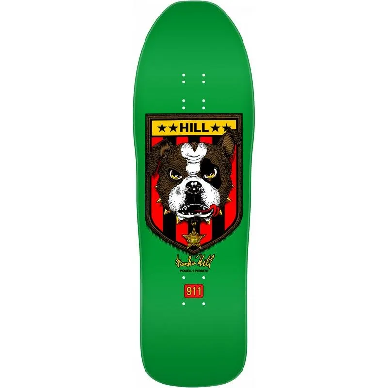 Powell Peralta 10" x 31.5" Frankie Hill Bulldog Green Skateboard Deck