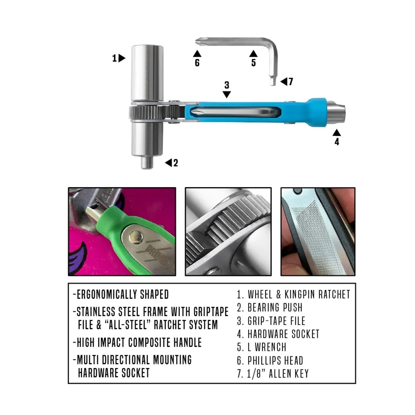 Prime8 #1 Ratchet Tool - Red