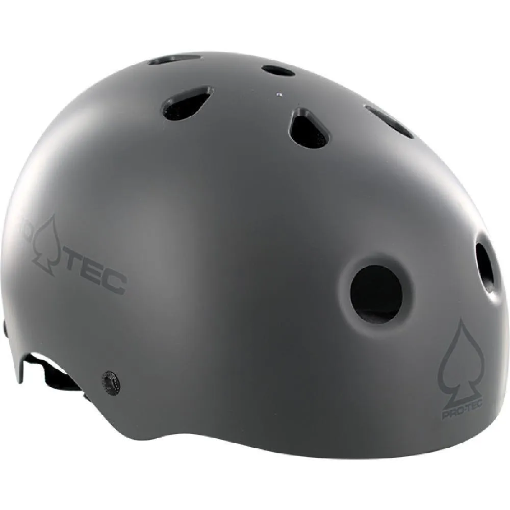 Pro-Tec Classic Matte Gray Longboard Skateboard Helmet