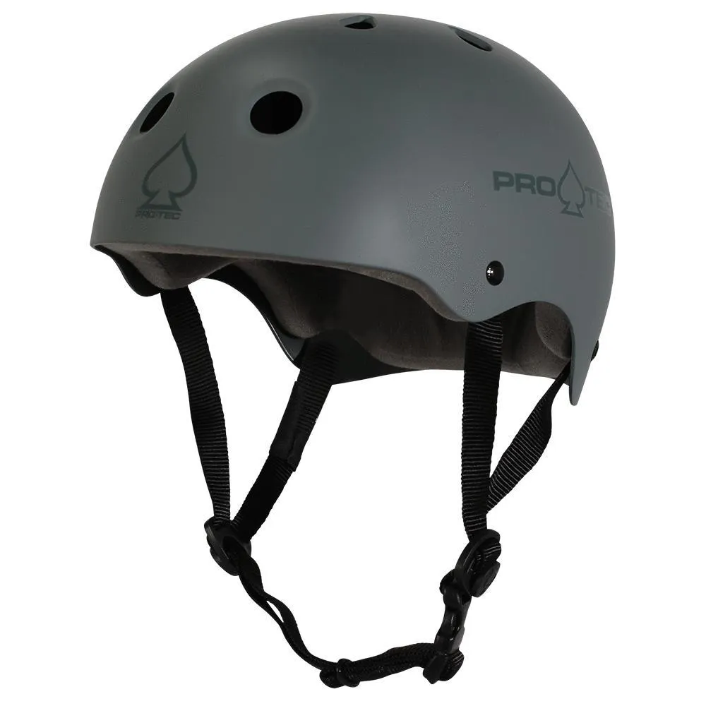 Pro-Tec Classic Matte Gray Longboard Skateboard Helmet