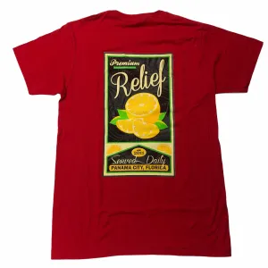 RELIEF ORANGE SLICE T SHIRT  RED