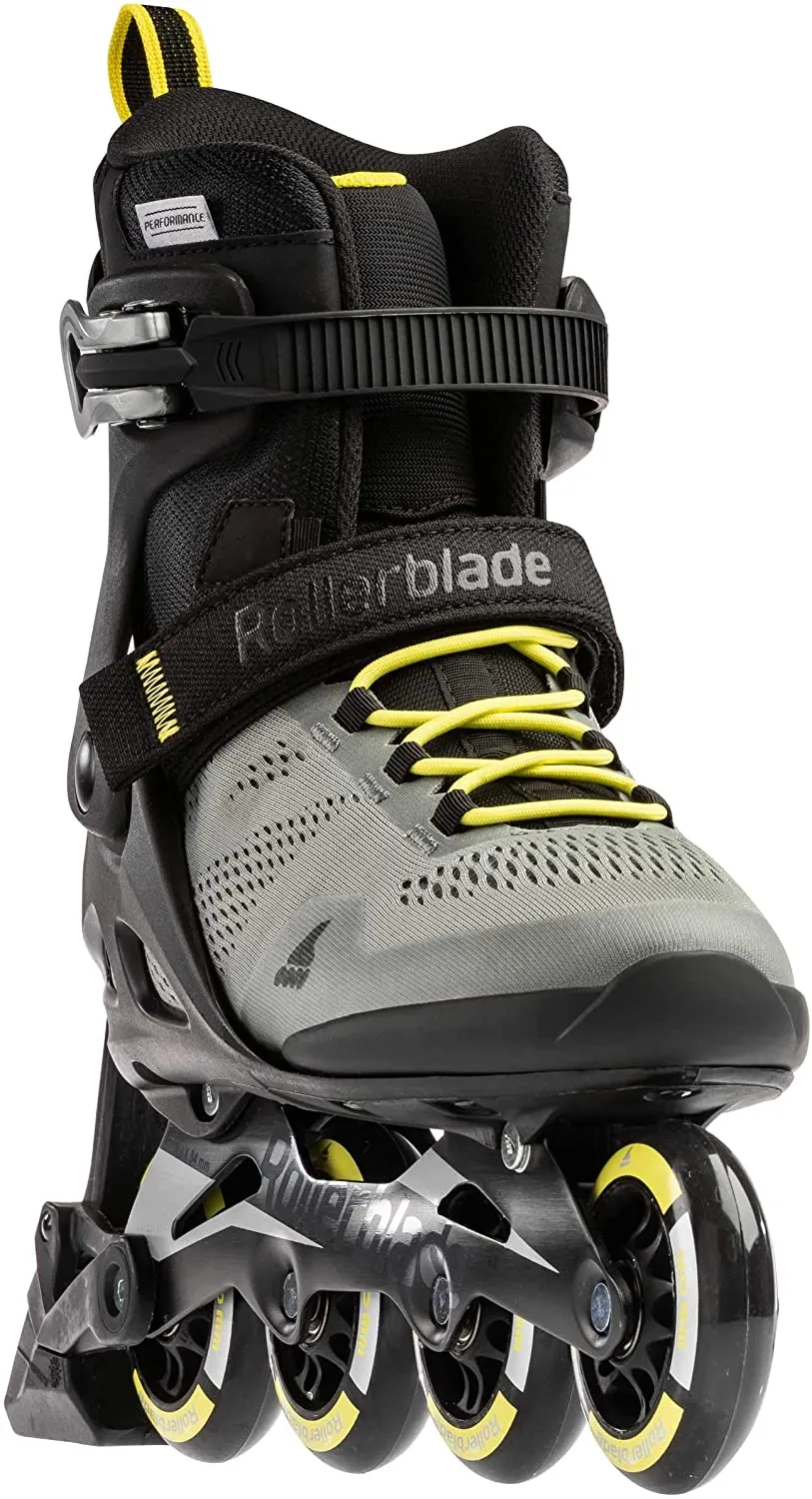 Rollerblade Macroblade 80 ABT Mens Silver/Neon Yellow 11.5