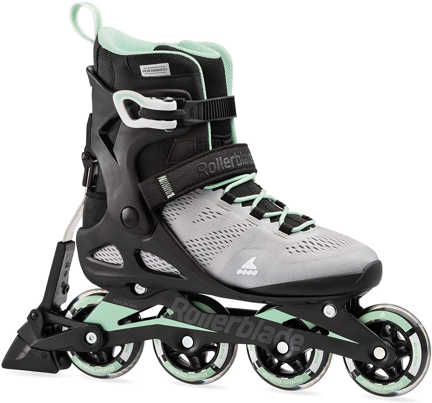 Rollerblade Macroblade 80 ABT Womens Glacier Grey/Neo Mint 9.5