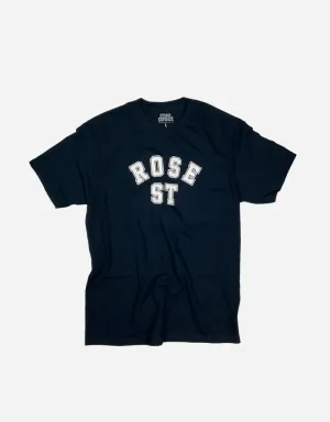 Rose Street Double Arc Logo Tee Navy