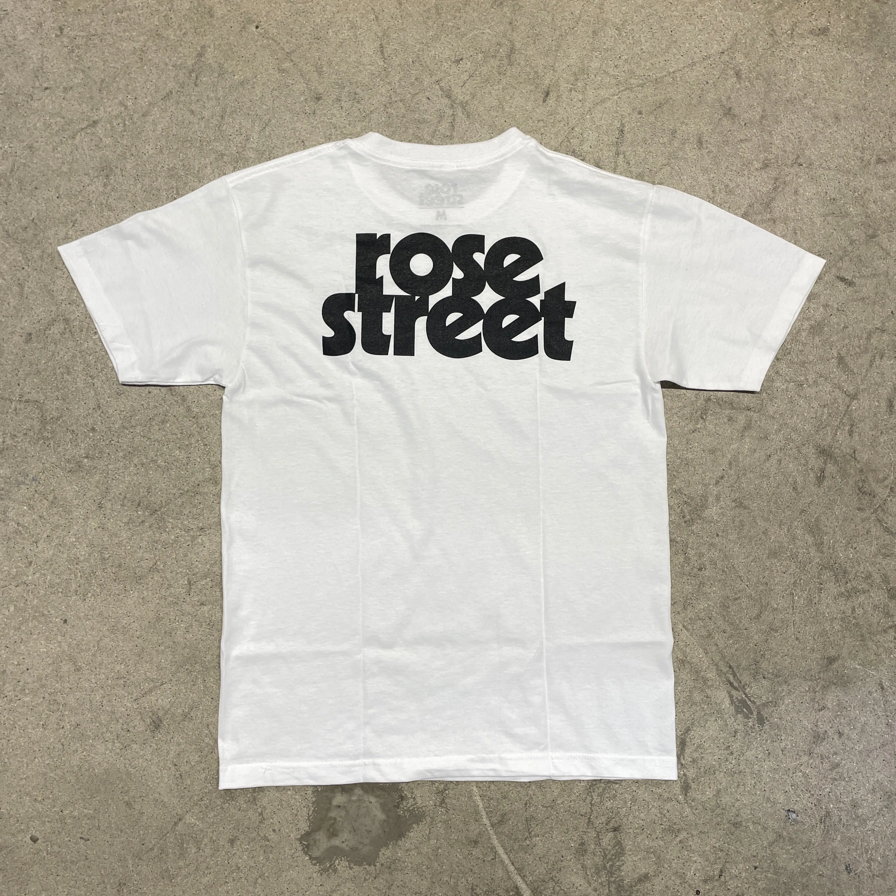 Rose Street Stacked Logo Tee White