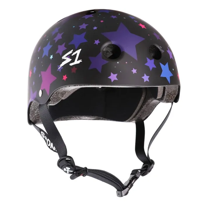 S1 Lifer Black Matte Stars Helmet - Certified