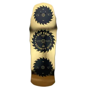 Schmitt Stix 10"x 30" Limited Gold Foil Ripsaw Skateboard Deck