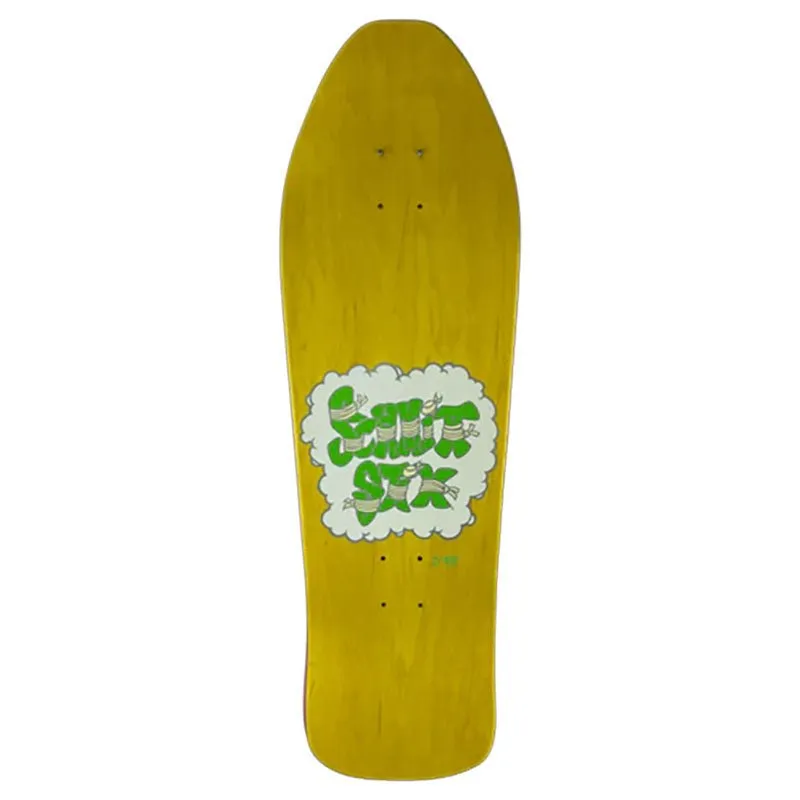 Schmitt Stix 9.5" x 30.5" Allen Midgett Magic Train (YELLOW STAIN) Skateboard Deck