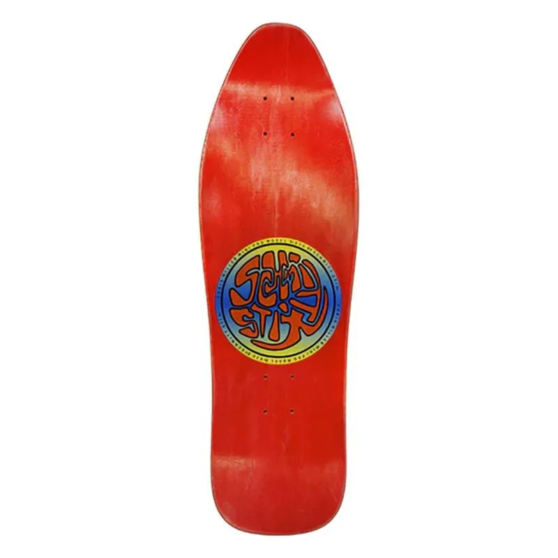 Schmitt Stix 9.5" x 30" Chris Miller Cat Bird (RED STAIN) Skateboard Deck