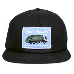 SKATE MENTAL SNAPBACK WASTE MANAGEMENT BLACK