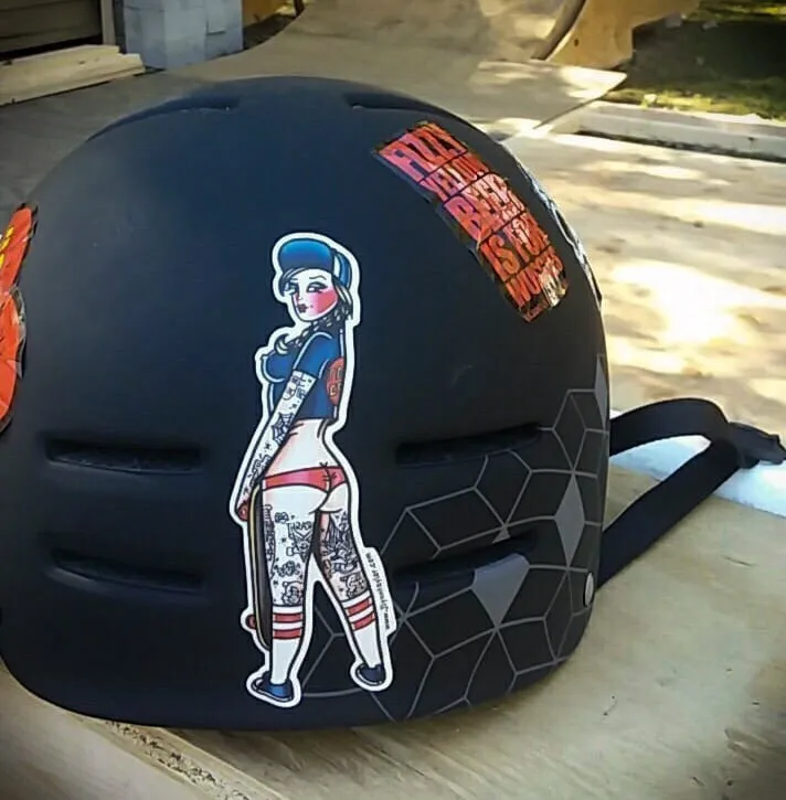 Skateboard Pinup Sticker