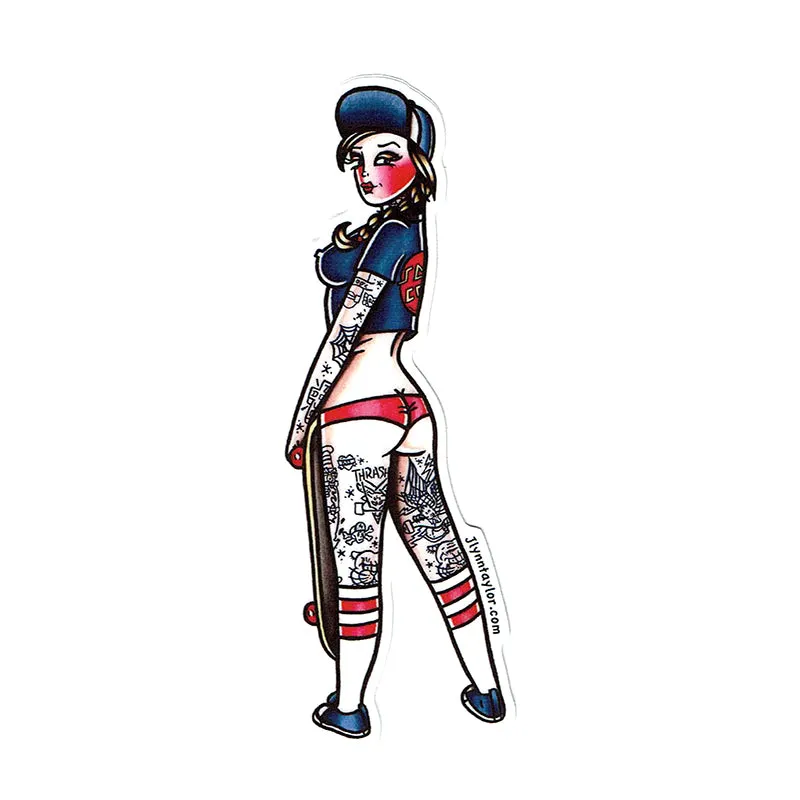 Skateboard Pinup Sticker