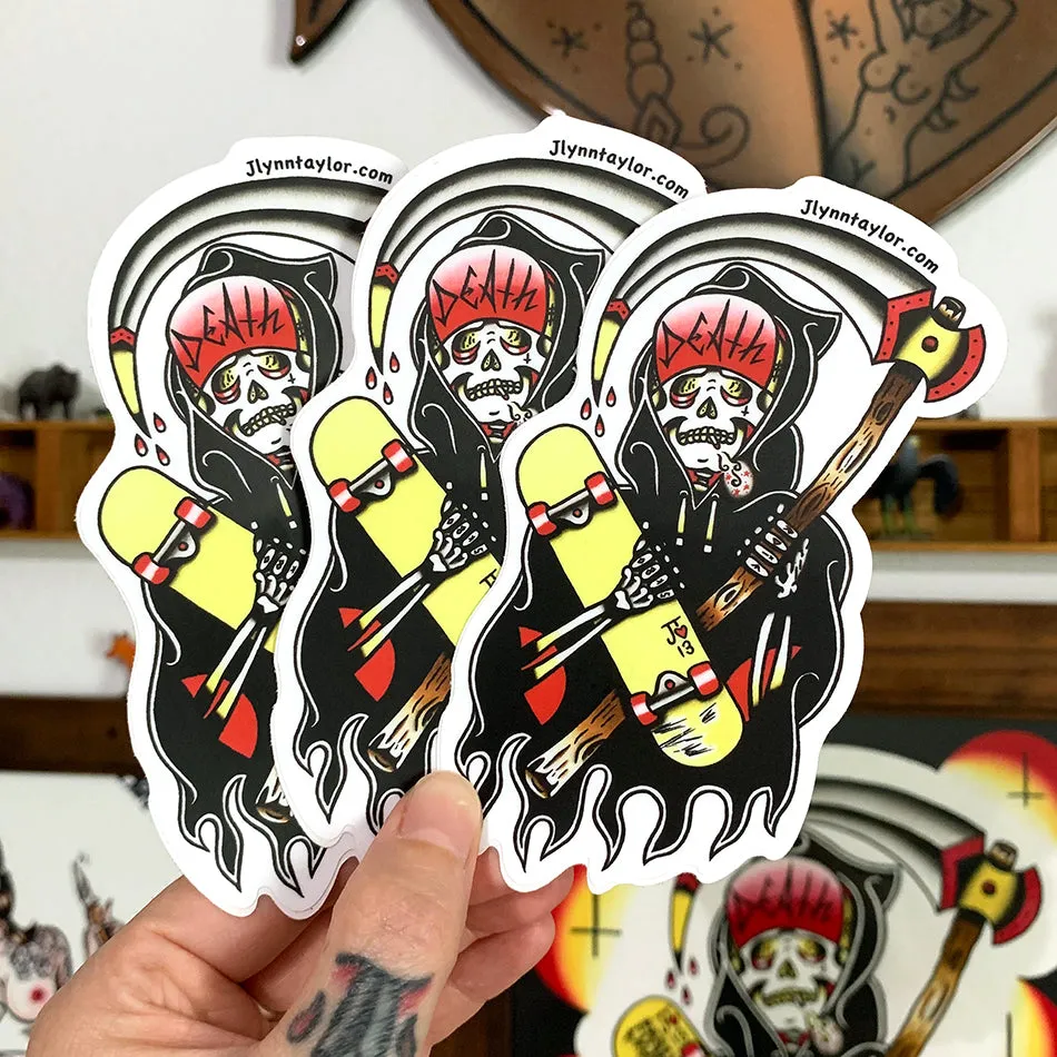 Skateboard Reaper Sticker