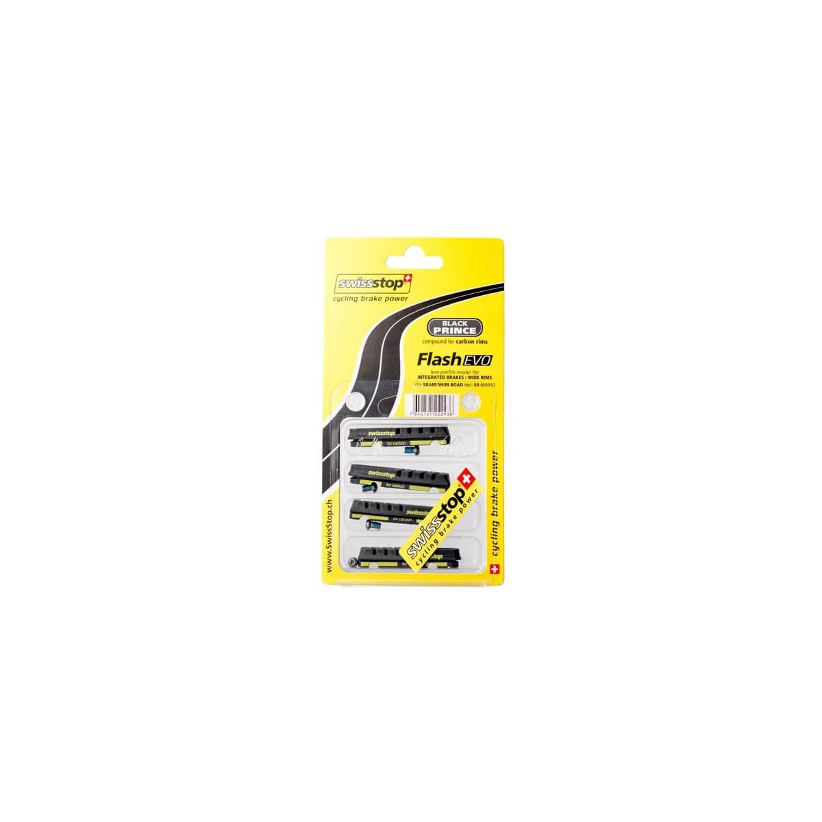 SwissStop Flash EVO Carbon Brake Shoes - Black Prince