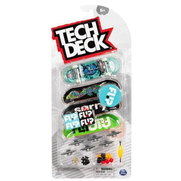 TECH DECK Ultra DLX Fingerboard 4 Pack FLIP Mini Skateboards