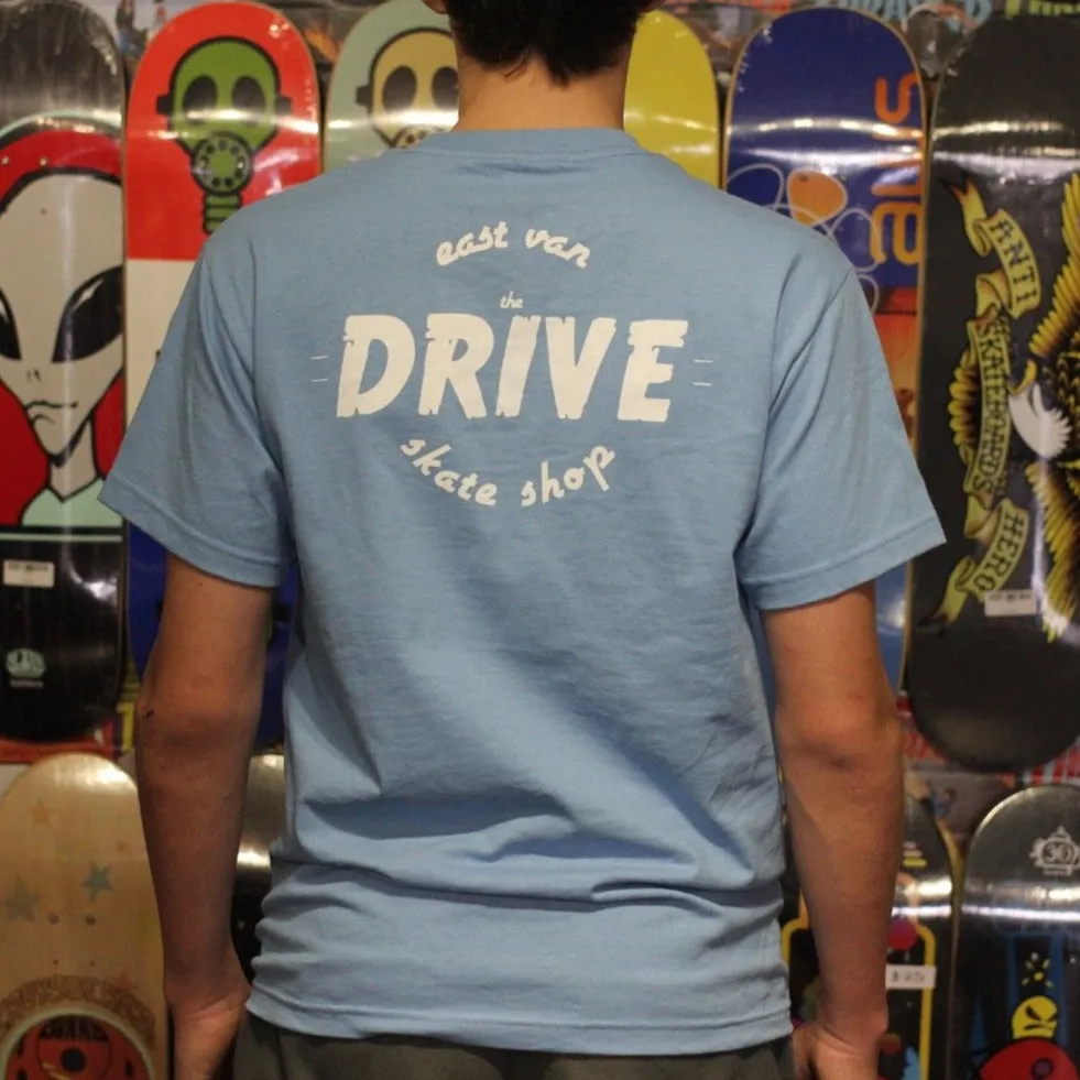 THE DRIVE SKATE SHOP LOGO T-SHIRT CAROLINA BLUE