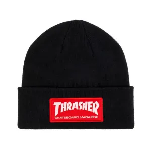 Thrasher Skate Mag Red Patch Beanie - Black