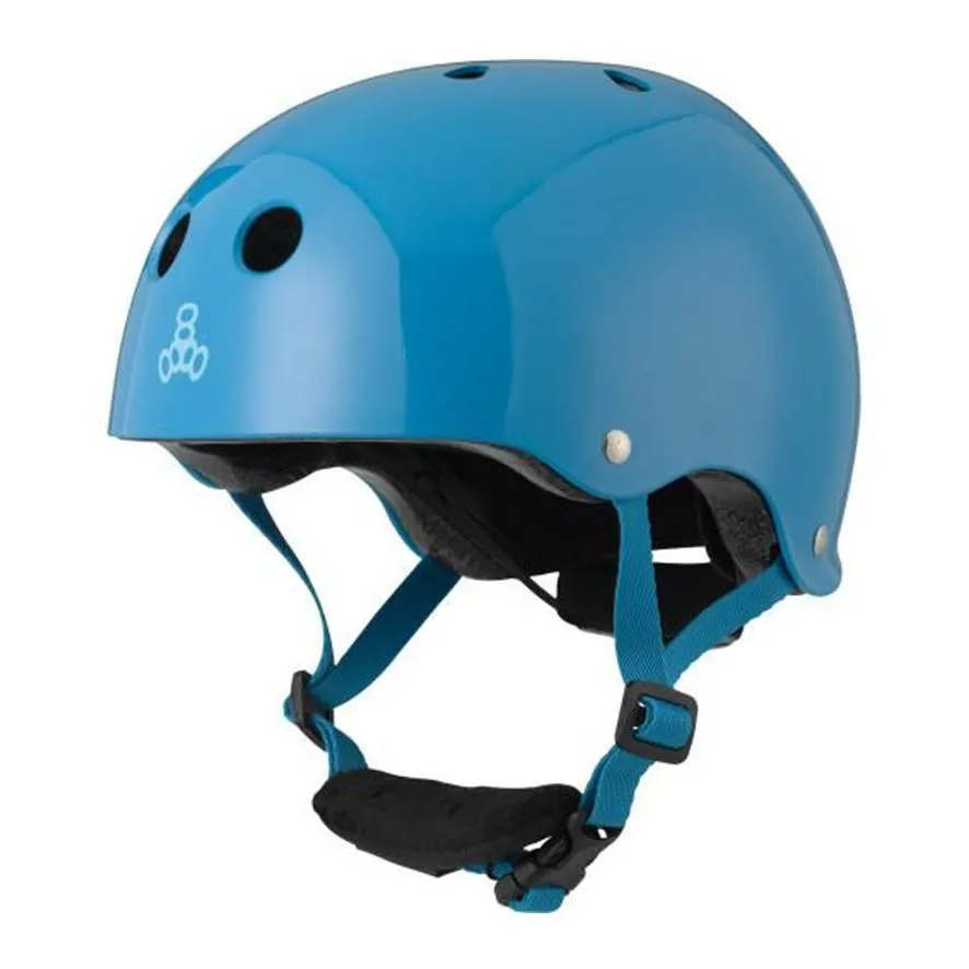 Triple 8 Lil 8 Youth Blue Gloss Helmet - Certified