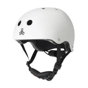 Triple 8 Lil 8 Youth White Gloss Helmet - Certified