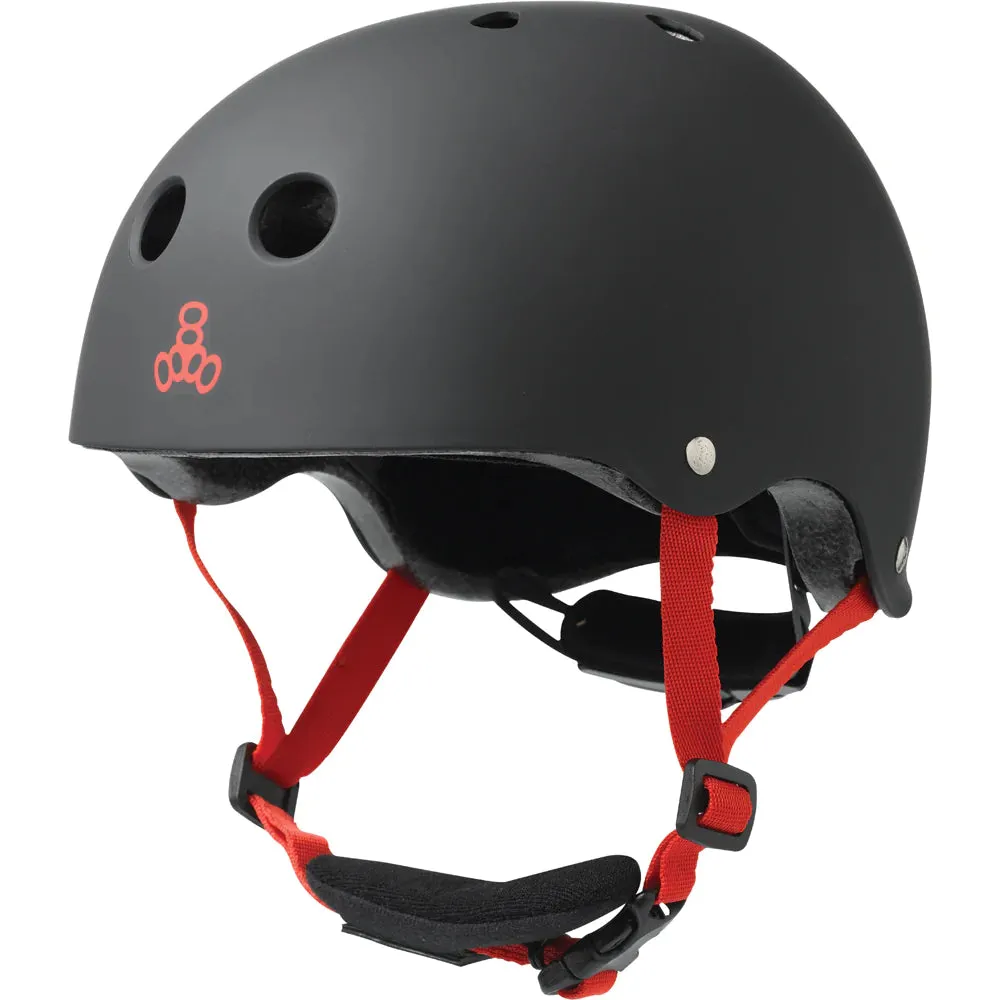 Triple Eight Lil 8 Black Rubber Helmet