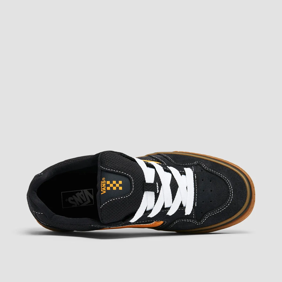 Vans Caldrone Shoes - Suede Gum Charcoal/Yellow - Kids