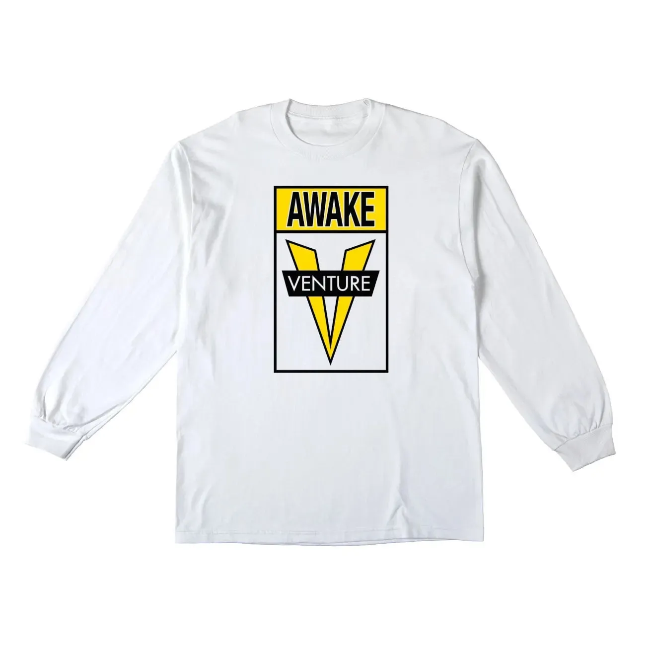 VENTURE AWAKE L/S T SHIRT WHITE/YELLOW