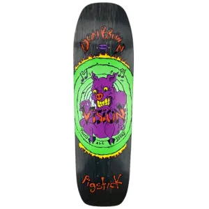 Vision 8.75" x 32.25" (BLACK STAIN) Don Brown Pig Stick Modern Shape Skateboard Deck