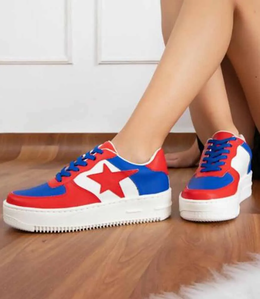 Viva 4 in Red/Blue by Makers Shoes