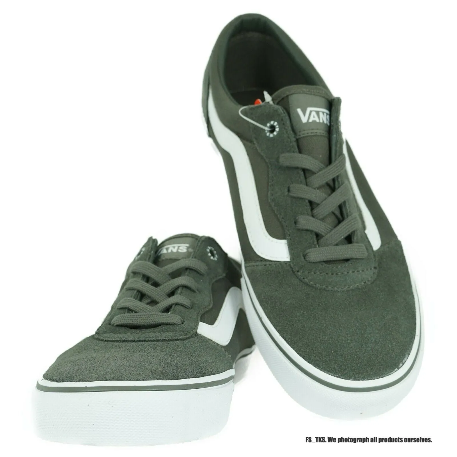 VN000ZUVFM5 VANS Milton Suede/Canvas (Charcoal) Men Sneakers Size 7.5