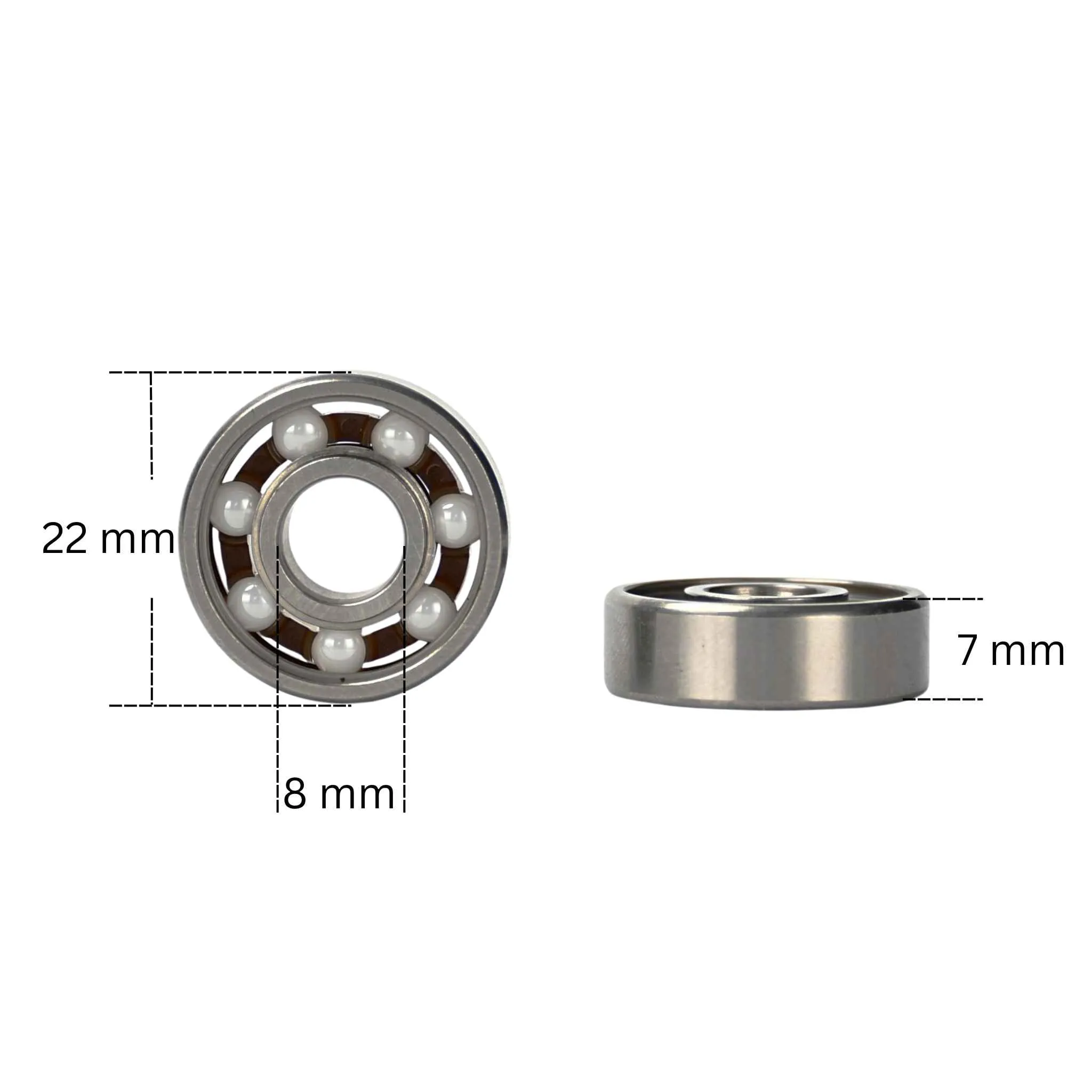 White Ceramic High Speed 8mm Bearings