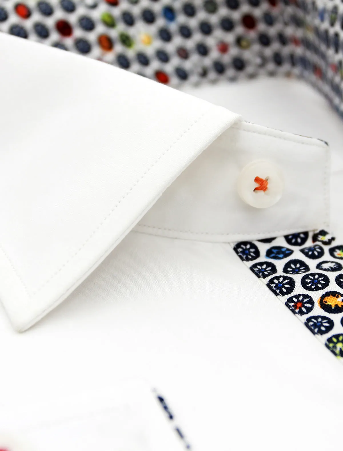 White Shirt with multicolored details