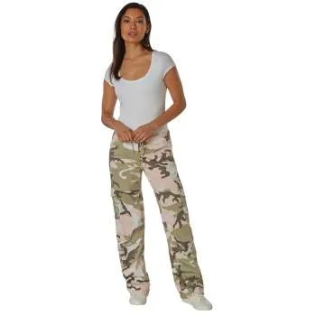 Women's Camo Vintage Style Paratrooper Fatigue Pants