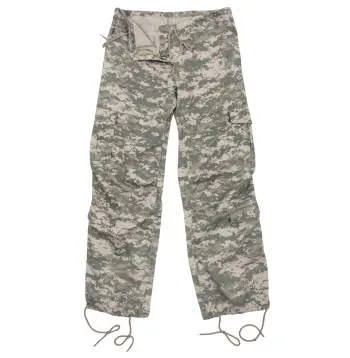 Women's Camo Vintage Style Paratrooper Fatigue Pants