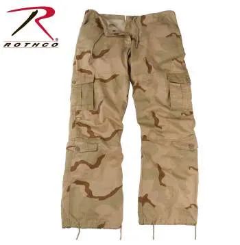 Women's Camo Vintage Style Paratrooper Fatigue Pants