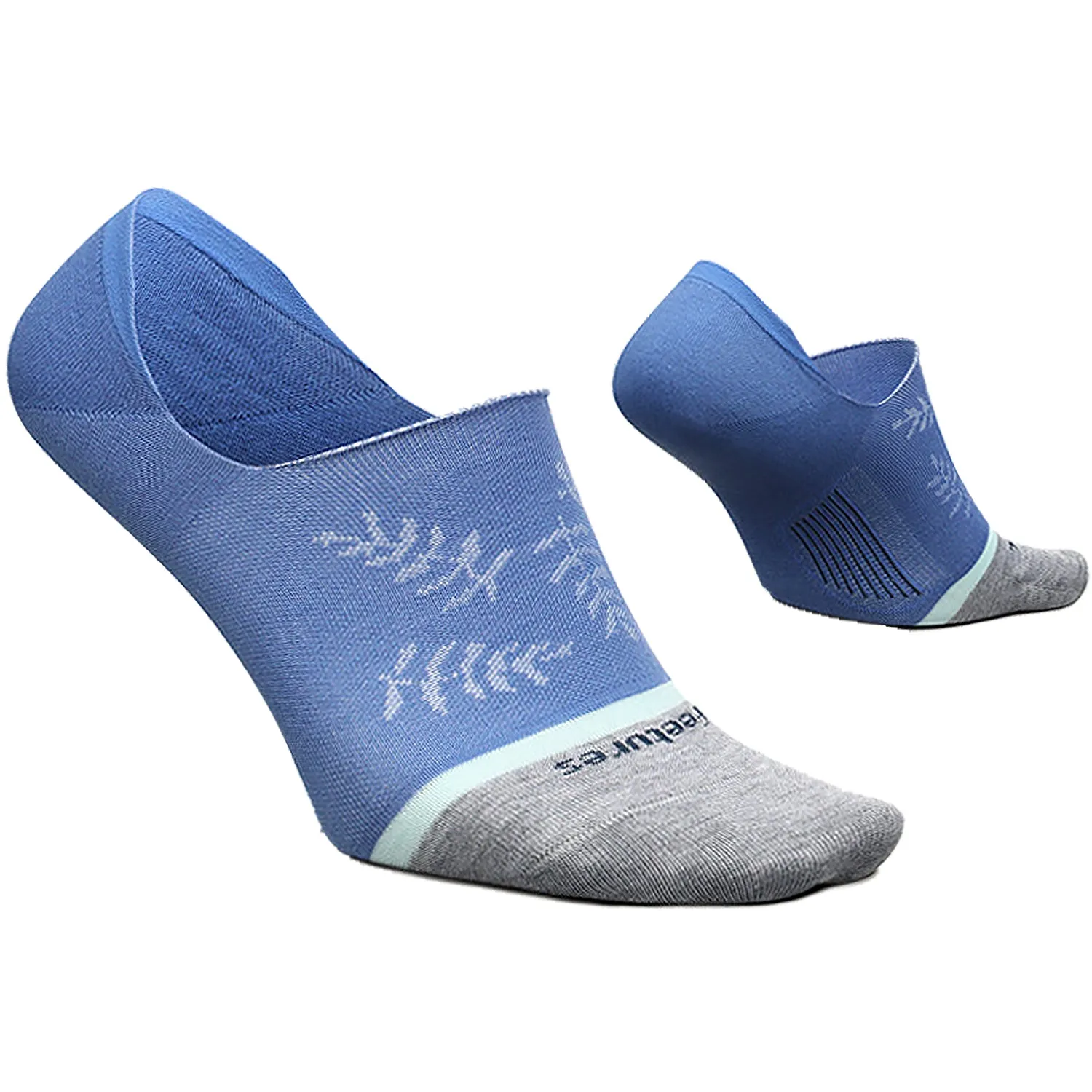 Women's Feetures Everyday No Show Hidden Socks Fern Leaf Blue