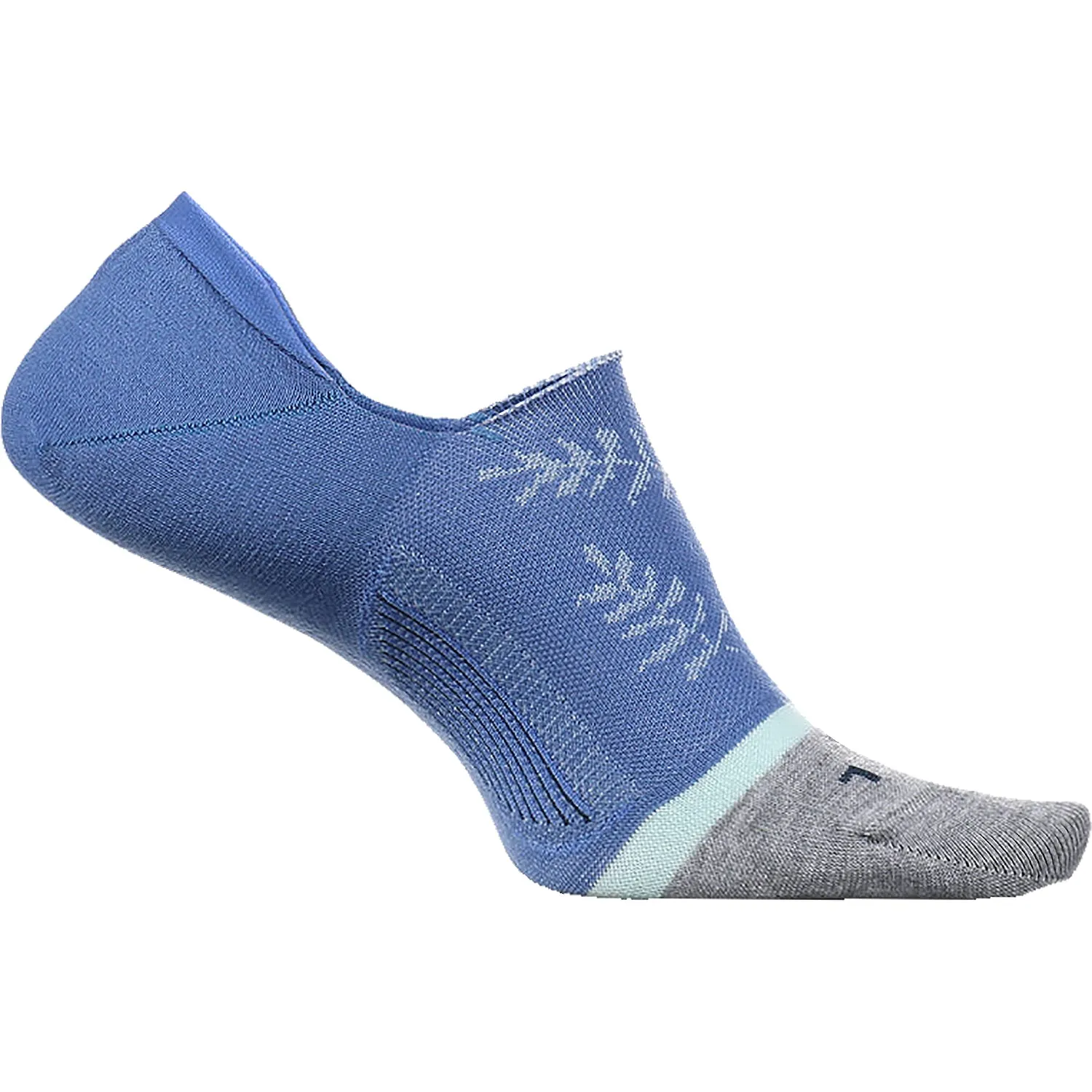 Women's Feetures Everyday No Show Hidden Socks Fern Leaf Blue