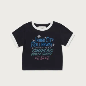 Womens Inner City Rollerway T-Shirt - Brown