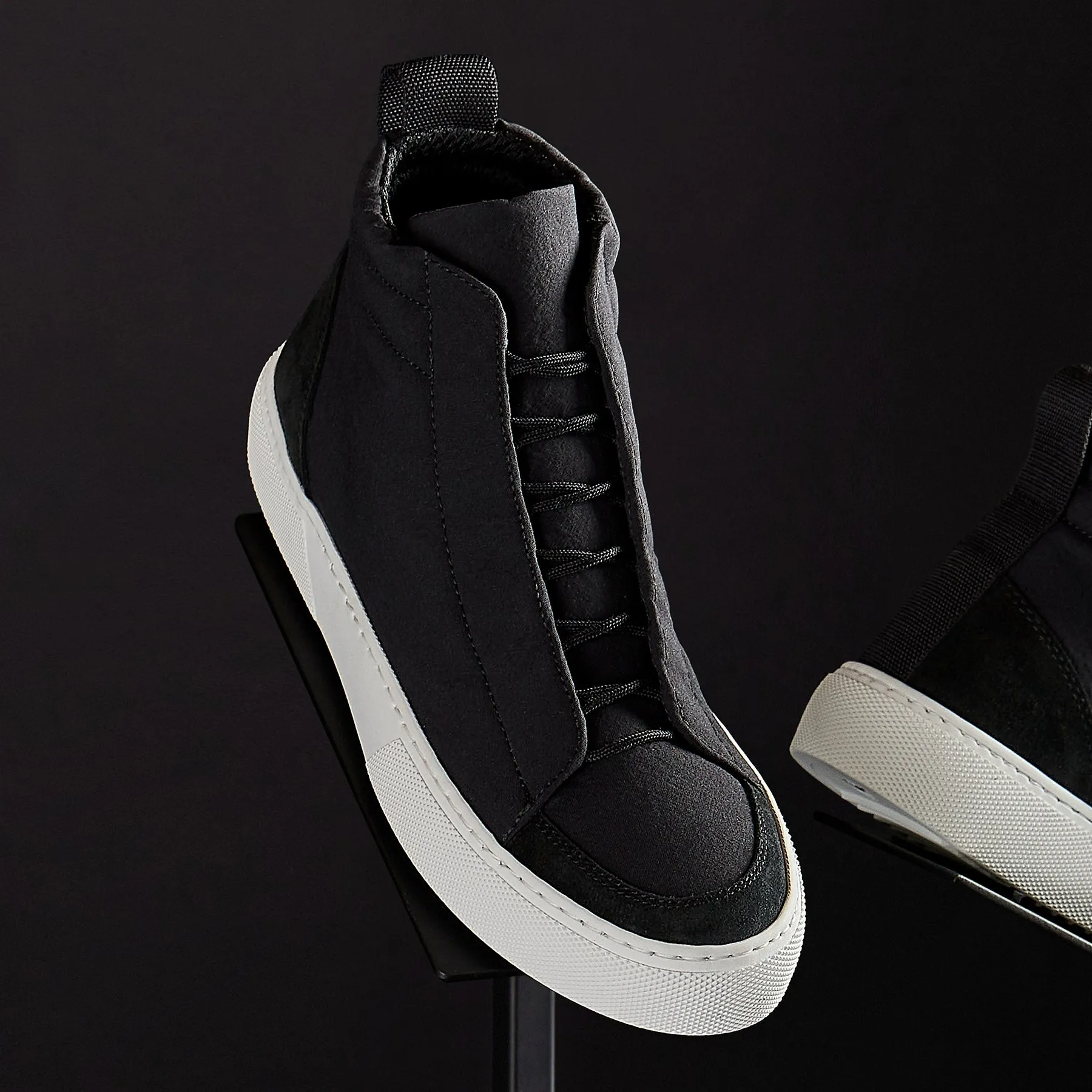 Women's Solstice High Top Skate Sneaker - Black/Black