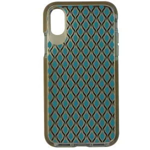 ZAGG Victoria Hybrid Hard Case Cover for iPhone X 10 - Teal/Silver Pattern