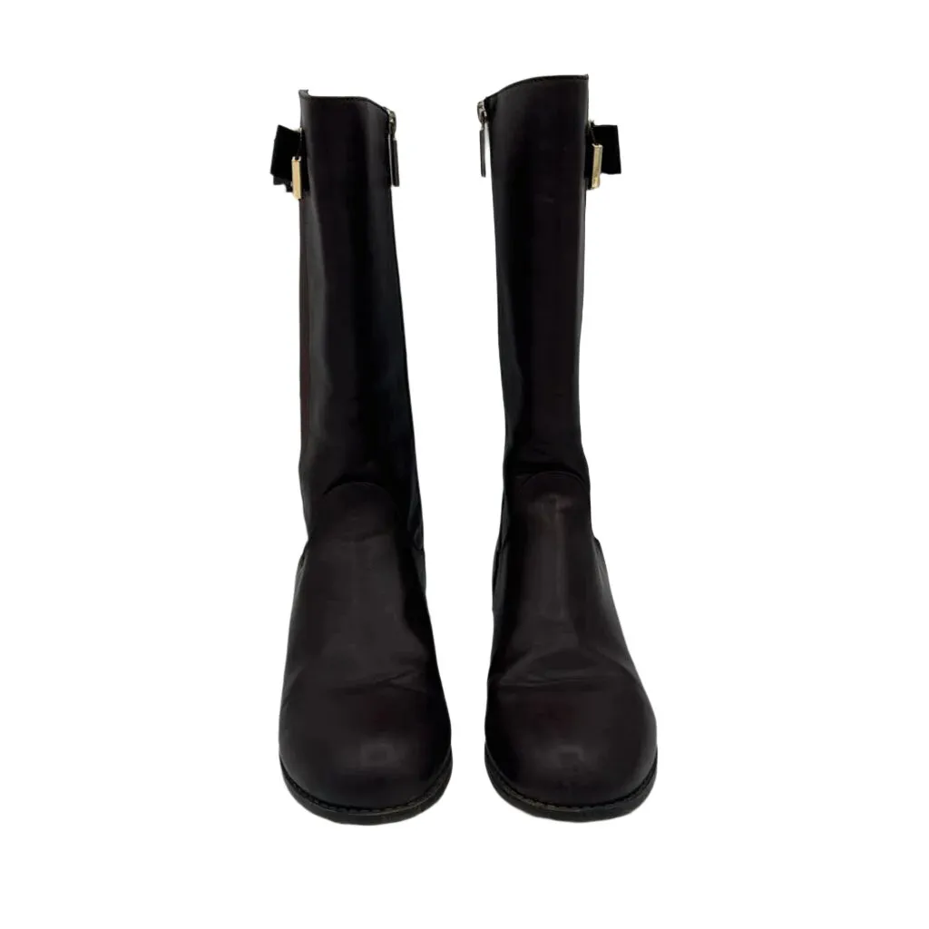 Zip Up Faux Leather Tall Boots